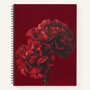 Rote Nelken Notizbuch