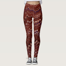 Rote Nonpareil-Marmorleggings