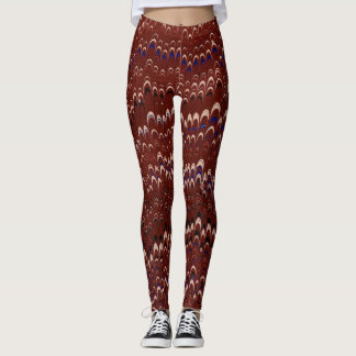 Rote Nonpareil-Marmorleggings Leggings