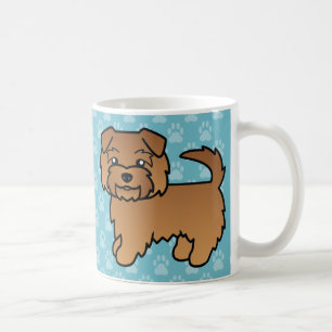 Rote Norfolk-Terrier-Cartoon-Illustration Tasse