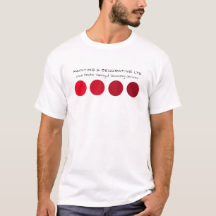 Rote Ombre-Kreise, Maler- und Dekorateurwerbung T-Shirt