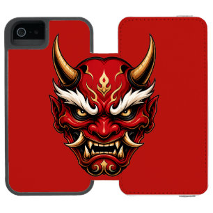 Rote-Oni-Masken-Wallet-Handyhülle Incipio Watson™ iPhone 5 Geldbörsen Hülle