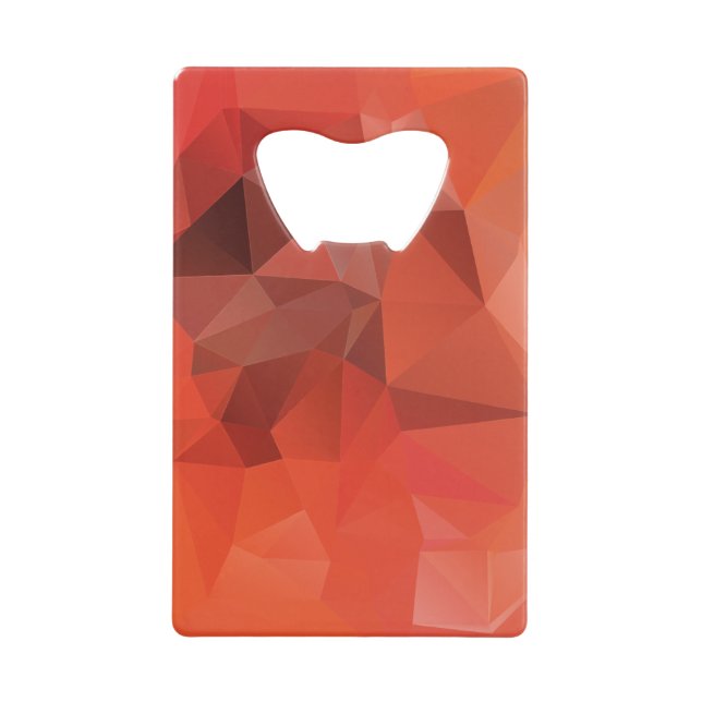 Rote Orange Abstrakte Pyramide Kunst Geldbeutel Flaschenöffner (Vorderseite)