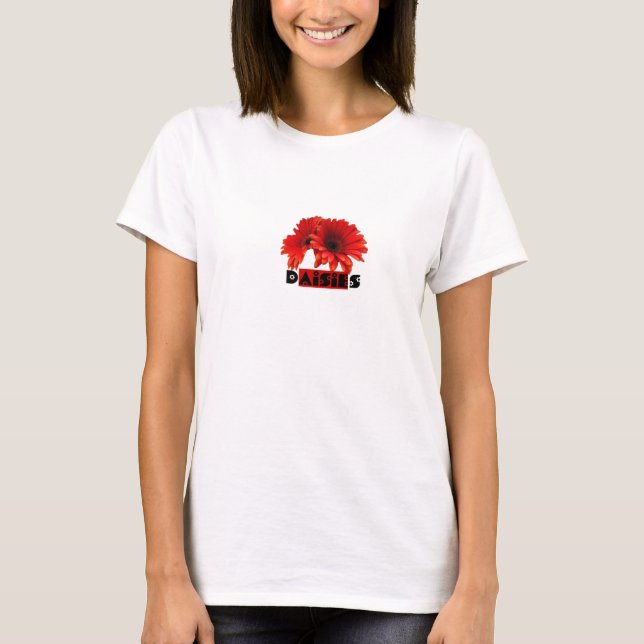 Rote orange Gänseblümchen T-Shirt (Vorderseite)