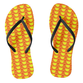 Rote Orange Gelbe Frauen Flip Flops