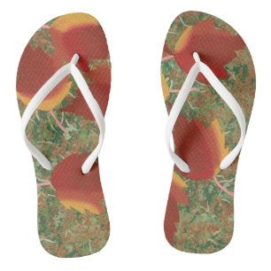 Rote Orange Gelbe Herbstblätter FlipFlops