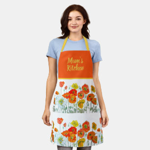 Rote Orange Gelbe Mohnblumen Klatschmohn Blumen Schürze