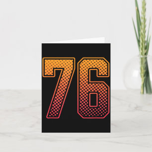 Rote Orange Sports Nummer 76 Trikot Spieler Unifor Karte