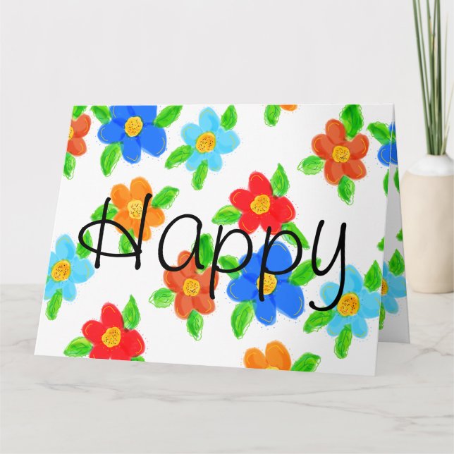 Rote Orange und Blau Karte (Vorderseite)