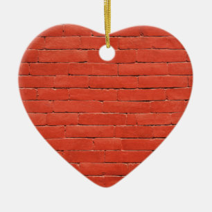 Rote Orange Wand Keramikornament