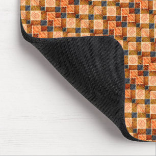 Rote orangefarbene Schachpartien, die neue quadrat Mousepad