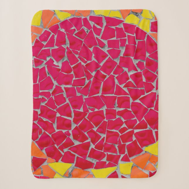 Rote, orangefarbene und gelbe Bilder Sherpadecke (Vorderseite)