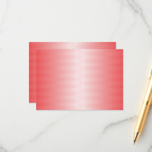 Rote, orangefarbene und rosa Pinselstriche vermisc Begleitkarte (Vorderseite/Rückseite Beispiel)