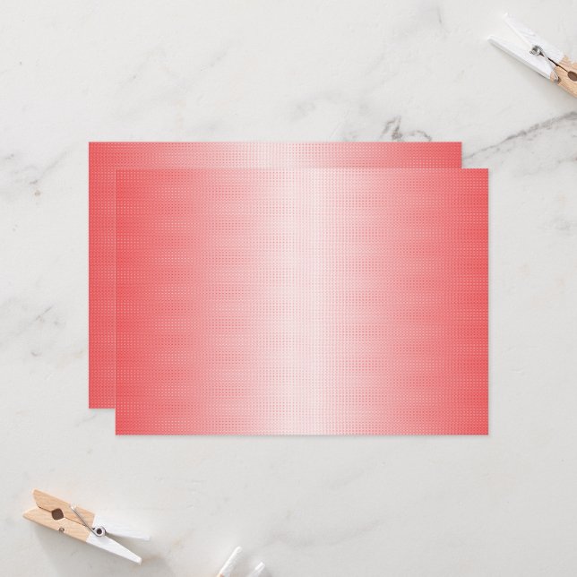 Rote, orangefarbene und rosa Pinselstriche vermisc Einladung (Vorderseite/Rückseite Beispiel)