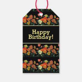 Rote Orangenmohnblume Blume Poppies Blumengestein Geschenkanhänger