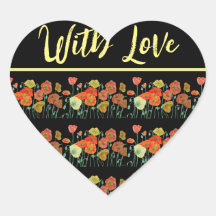 Rote Orangenmohnblüten Mohnblüten Kunst mit Liebe