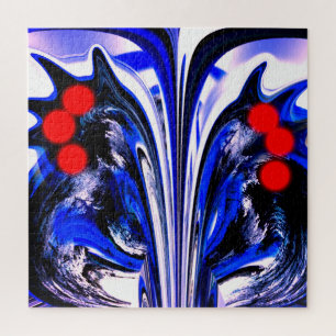 Rote Orbs in der Nachtkunst Puzzle