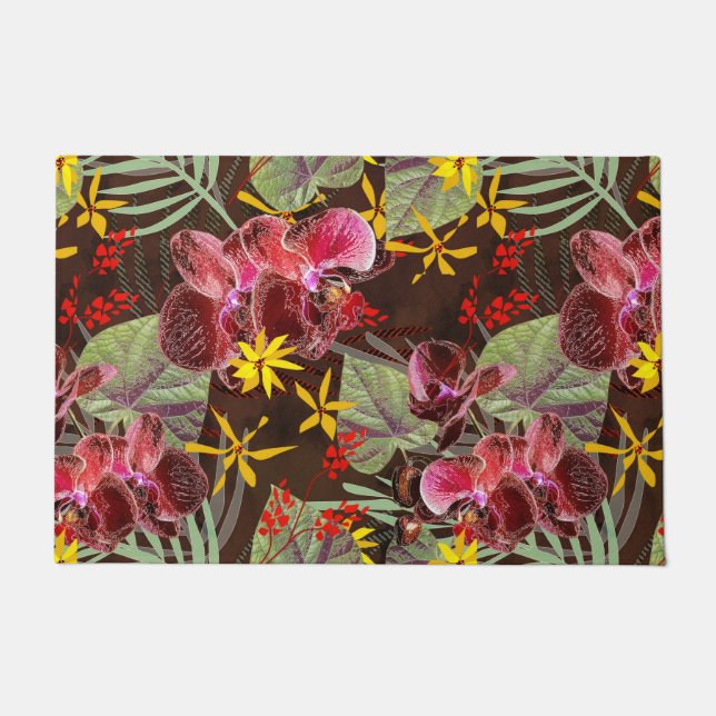 Rote Orchideen. Fußmatte (Vorderseite)