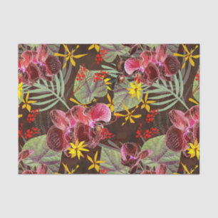 Rote Orchideen. Seidenpapier