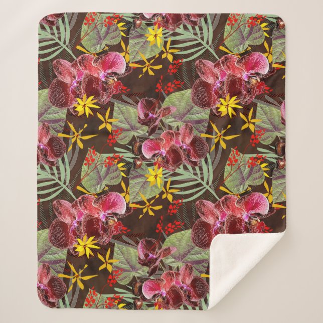 Rote Orchideen. Sherpadecke (Vorderseite)