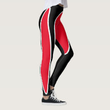 Rote Oval-Leggings