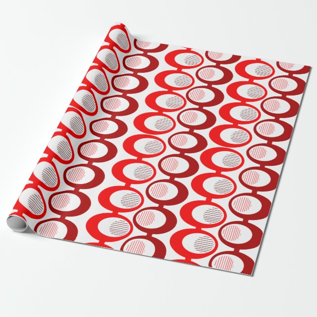 Rote Ovale Geschenkpapier (Ungerollt)