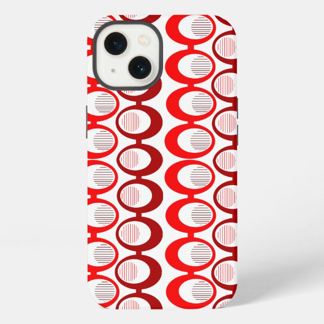 Rote Ovale iPhone Hülle (Rückseite)