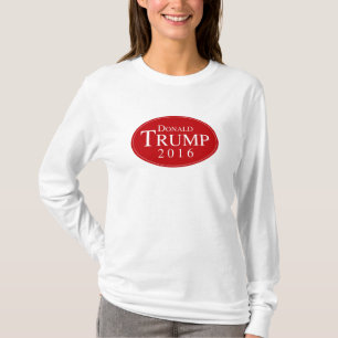 Rote ovale Kampagne des Trumpf-2016 T-Shirt