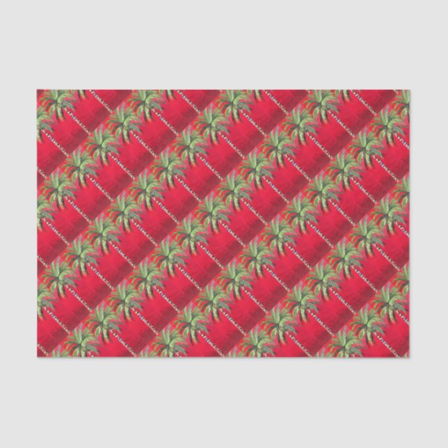 Rote Palme Seidenpapier (Vorderseite)