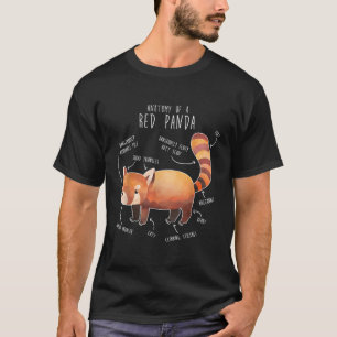 Rote Panda Anatomie Wildtierart T-Shirt