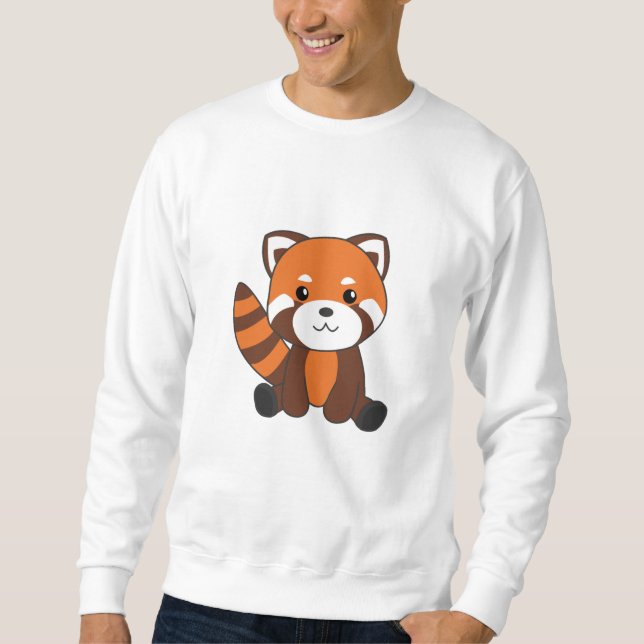 Rote Panda Niedlicher Tiere für Kinder Kawaii Sweatshirt (Vorderseite)