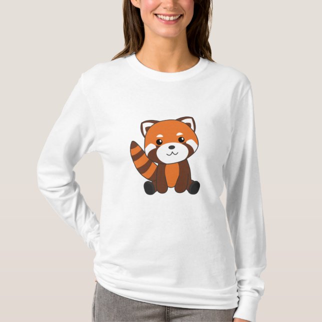 Rote Panda Niedlicher Tiere für Kinder Kawaii T-Shirt (Vorderseite)