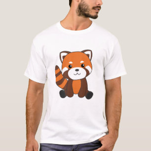 Rote Panda Niedlicher Tiere für Kinder Kawaii T-Shirt
