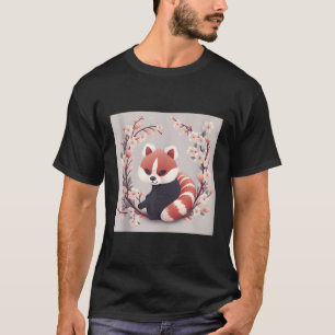 Rote Panda und Kirschblütenszene Schöne Arbeit T-Shirt