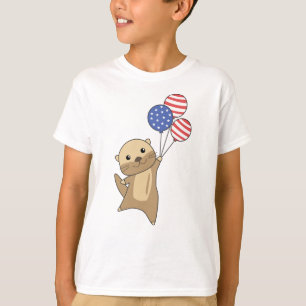 Rote Pandas fliegt am 4. Juli mit Balloons T-Shirt