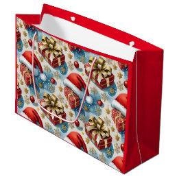Rote Papier-Einkaufstaschen zu Weihnachten Große Geschenktüte