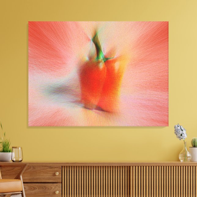 Rote Paprika, Anpassbares abstraktes Lebensmittelt Leinwanddruck (Insitu (Wohnzimmer))