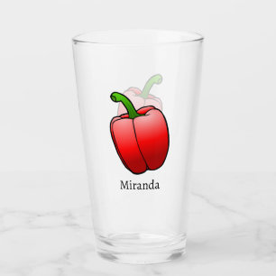 Rote Paprika Glas