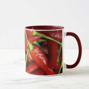 Rote Paprika-Paprikaschoten-Geschenk-Strecke Tasse