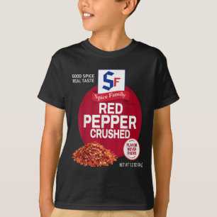 Rote Paprika zerdrückt Sce Gruppe Familien-Matchin T-Shirt