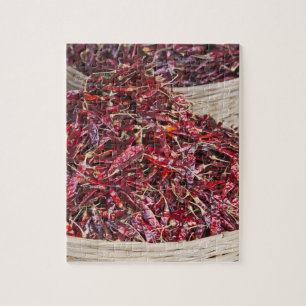 Rote Paprikaschoten auf dem Markt für lokale Erzeu Puzzle