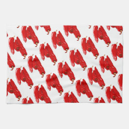 rote Paprikaschoten Geschirrtuch