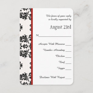 Rote Pariser Eiffel-Turm UAWG Hochzeits-Karte RSVP Karte