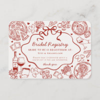 Rote Pasta Das-ist-Amore-Italienische Hochzeitslis