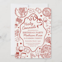 Rote Pasta-Party Heilige Canolli Italienischer Geb