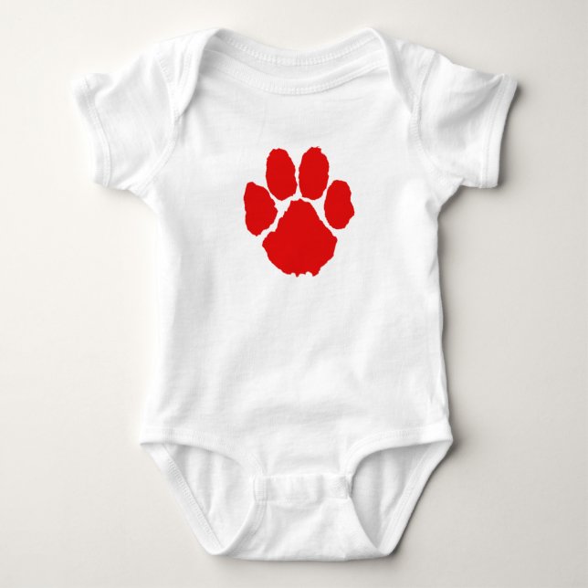 Rote Paw Baby Strampler (Vorderseite)