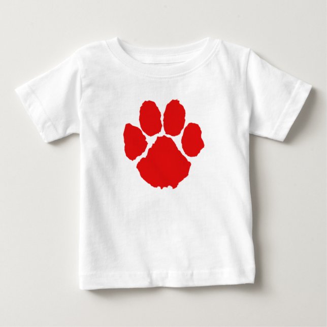 Rote Paw Baby T-shirt (Vorderseite)