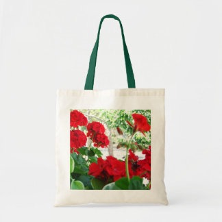 Rote Pelargonie-Tasche ein großes Garten-Geschenk Tragetasche