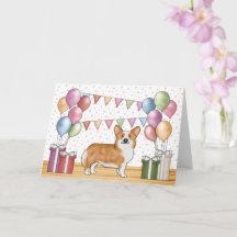 Rote Pembroke Welsh Corgi Farbige Alles Gute zum G