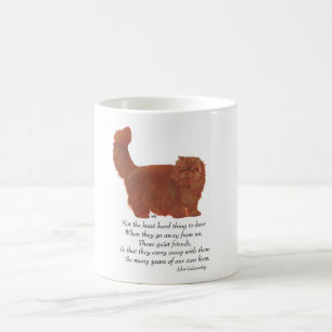 Rote Perserkatze Regenbogenbrücke Kaffeetasse